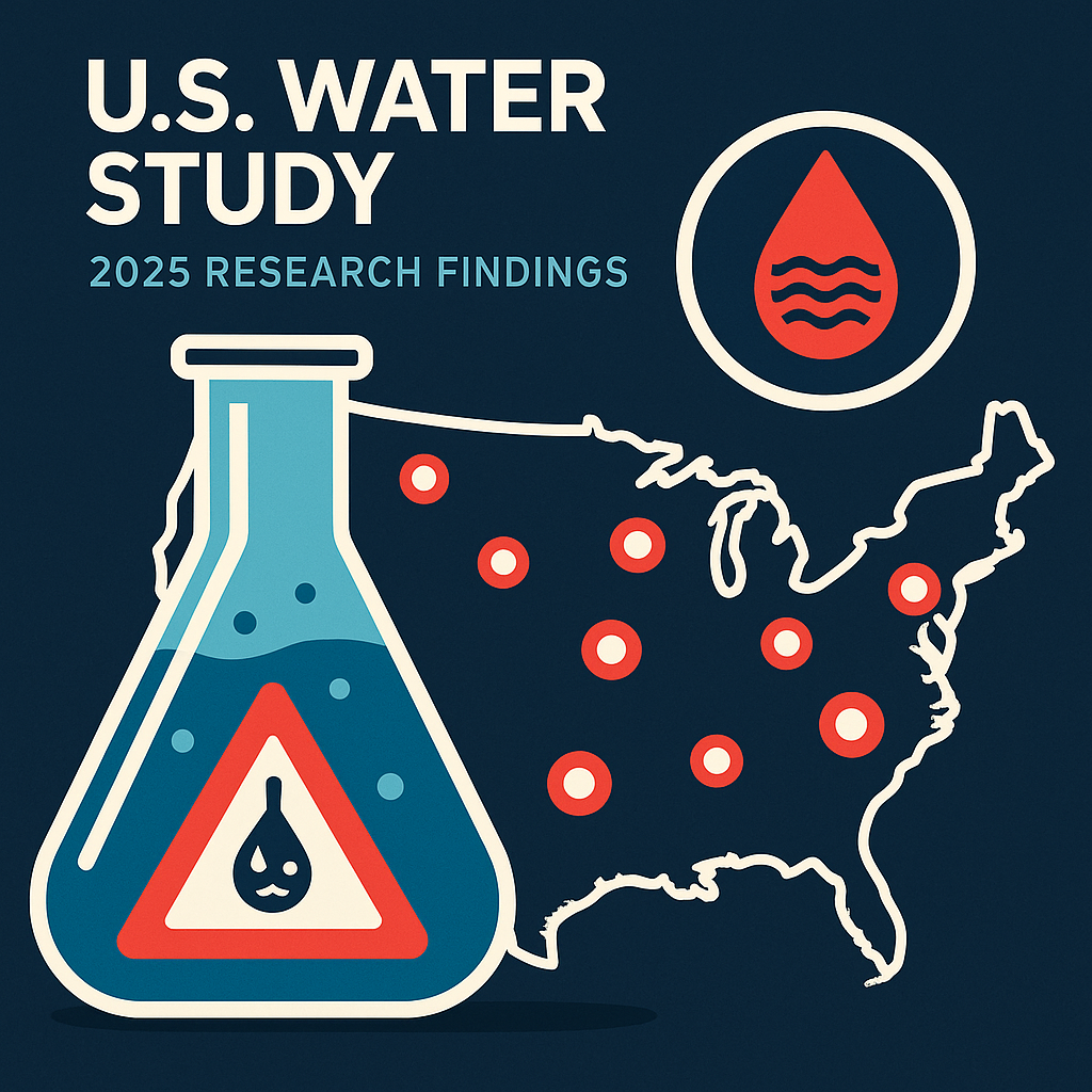 Map of the United States with water research